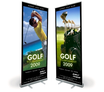 Roll up stand banners